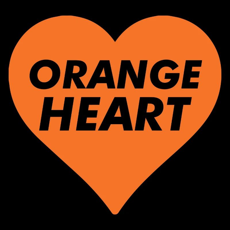 Orangefarbenes Herz