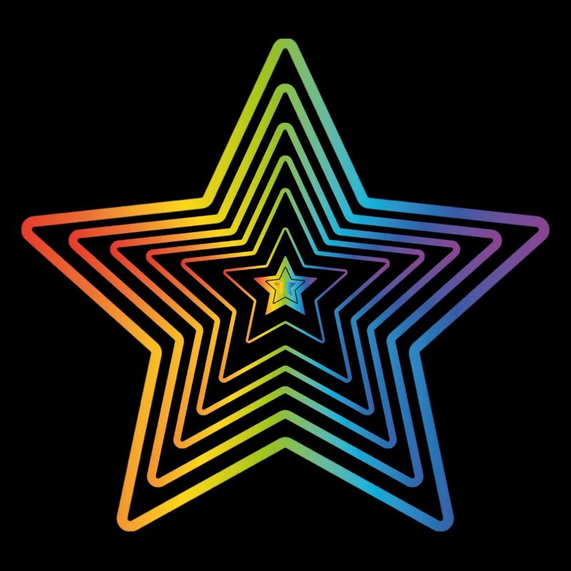 Étoile colorée