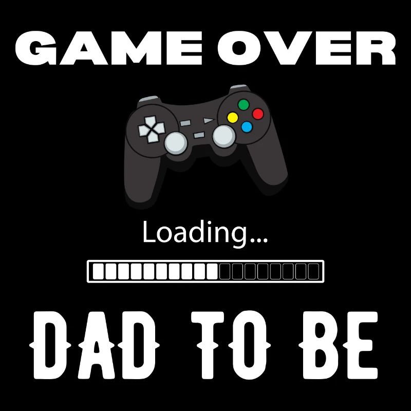 Game Over Dad To Be Controller White