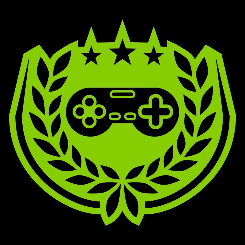 Retro Controller Sterne Lorbeerkranz