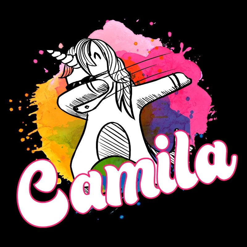 CAMILA - Schöner Name mit dabbing Einhorn