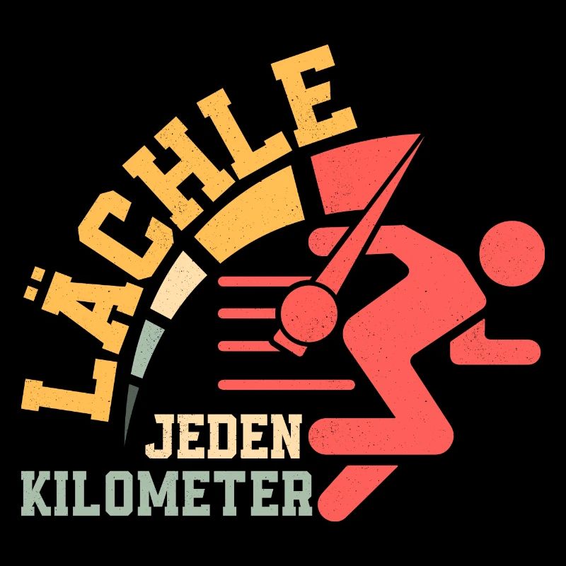 Lächle jeden Kilometer Joggen Laufen