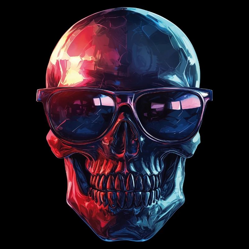 Skull with sunglasses