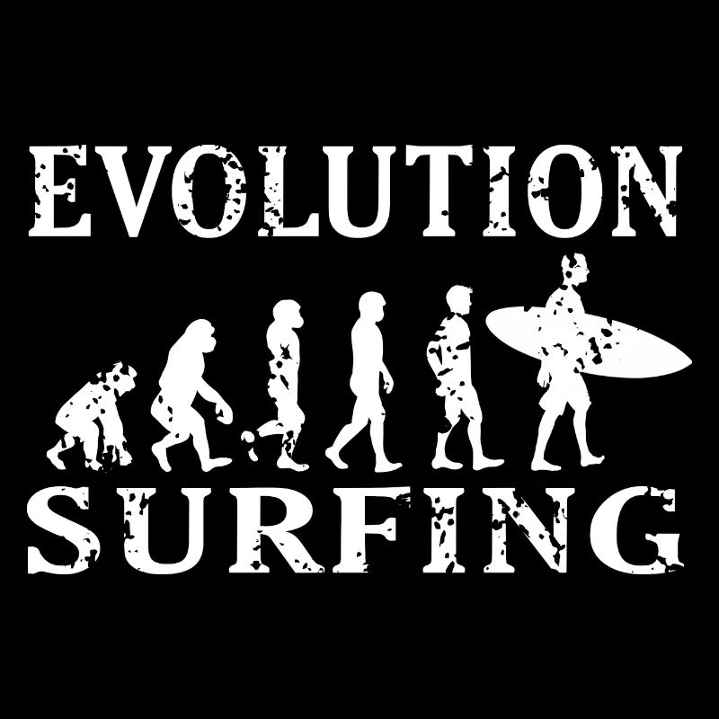 Vintage Surfing Evolution Cool Surfing T-Shirt