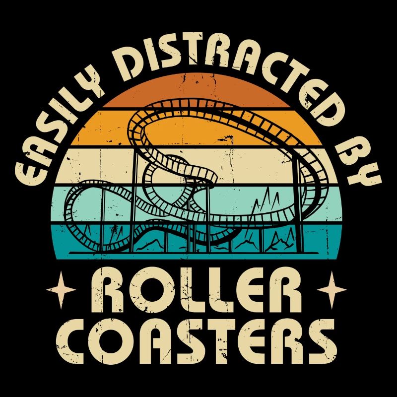 Theme Park Vacation Easily Distracted By Roller Co