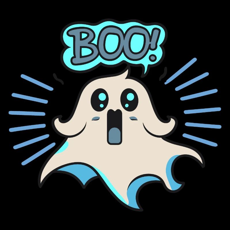 Spooky Cute Kawaii Ghost Design – Boo