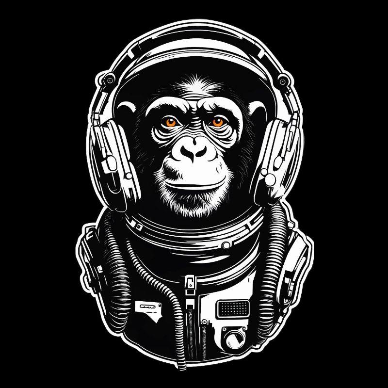 Monkey, Astronaut, Space, Cosmonaut, Animal Lover