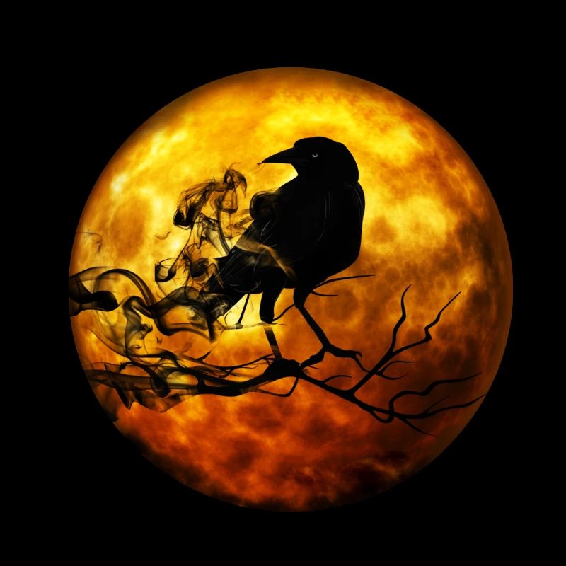 Raven moon horror Halloween