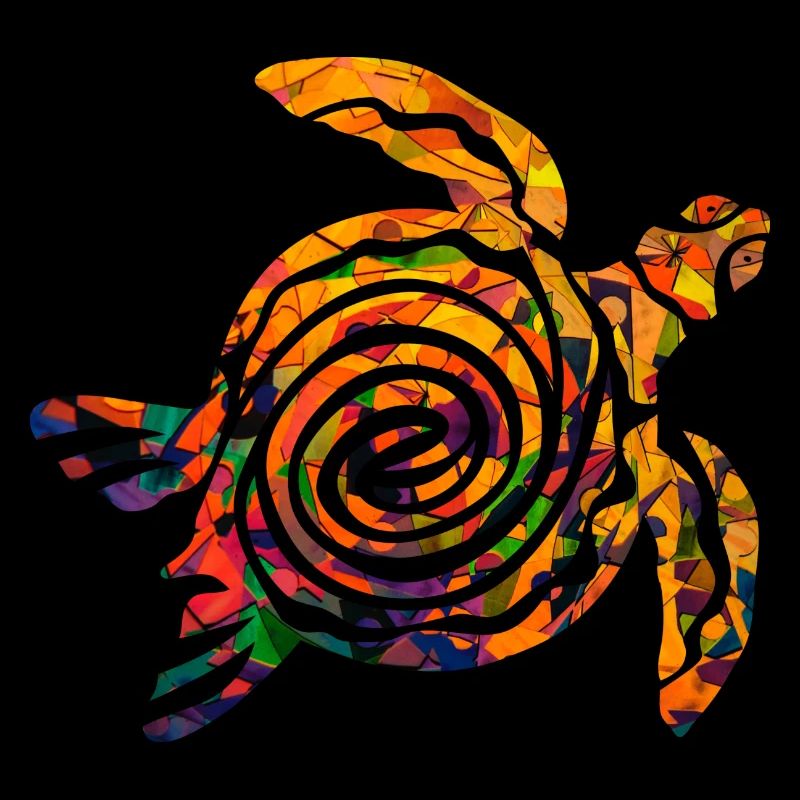 Schildkröte bunt abstrakt