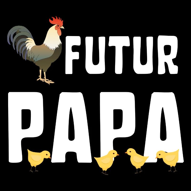 Futur Papa Coq avec Poussins