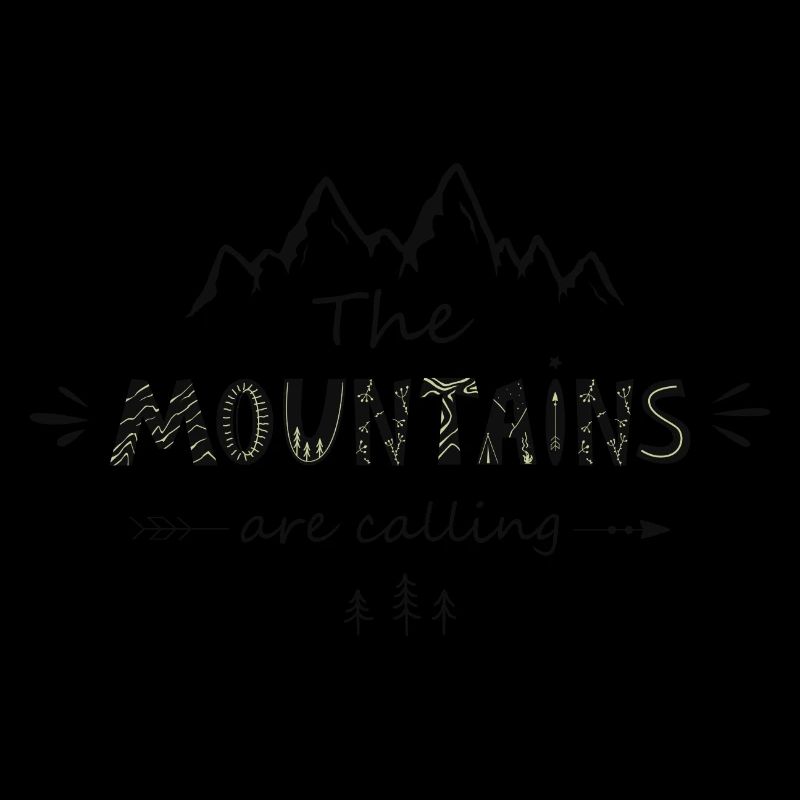 Mountains are calling - graphic