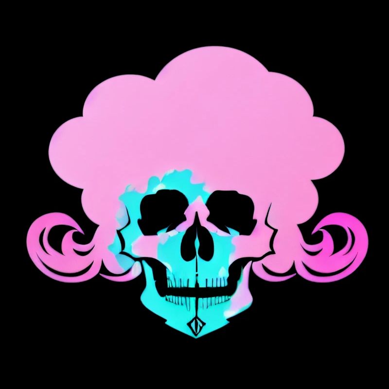 Fire Skull Smoke Pink Skeleton Flames 10