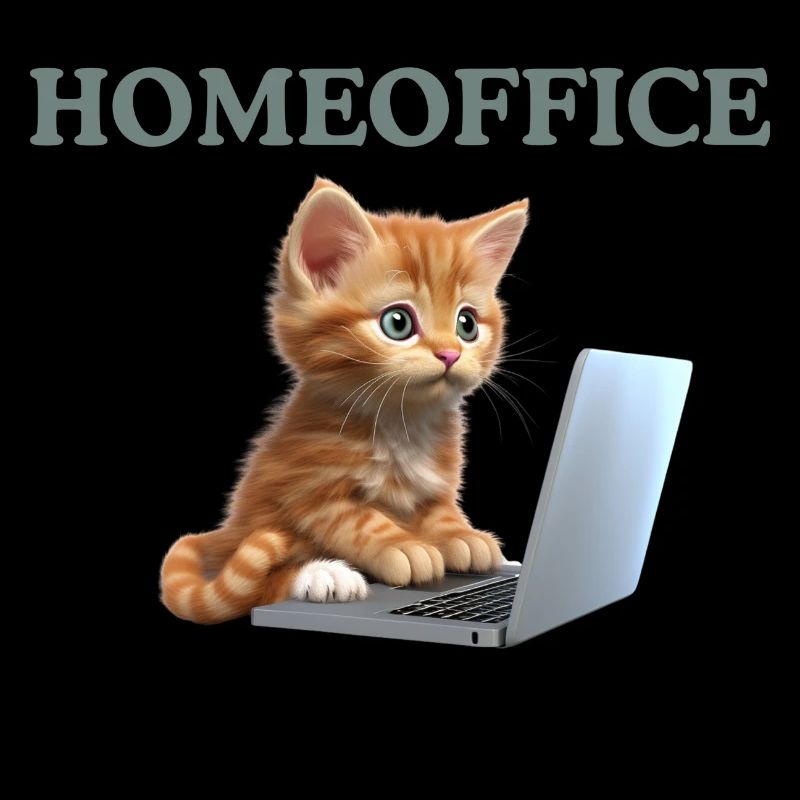 Katze Homeoffice Arbeit