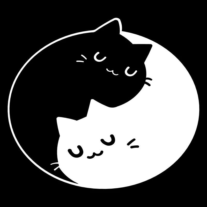 Chat souriant de Ying Yang - Karma