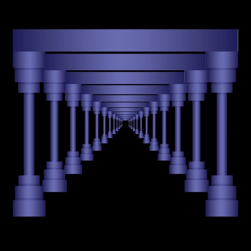 Antike 3D-Säulen