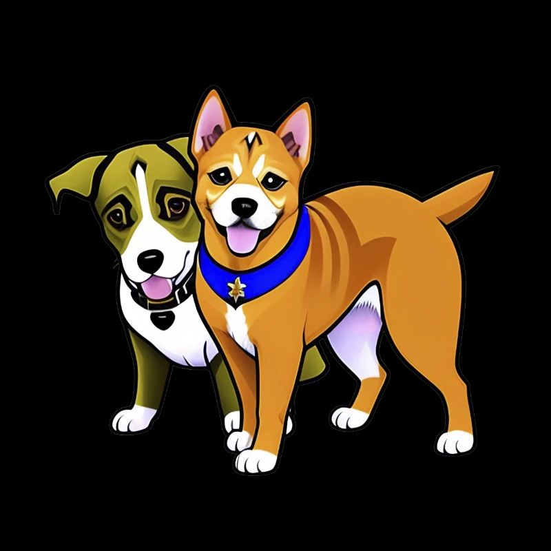 Zwei niedliche Hunde