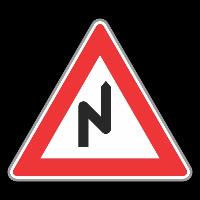 zig signe de route zag droit chemin