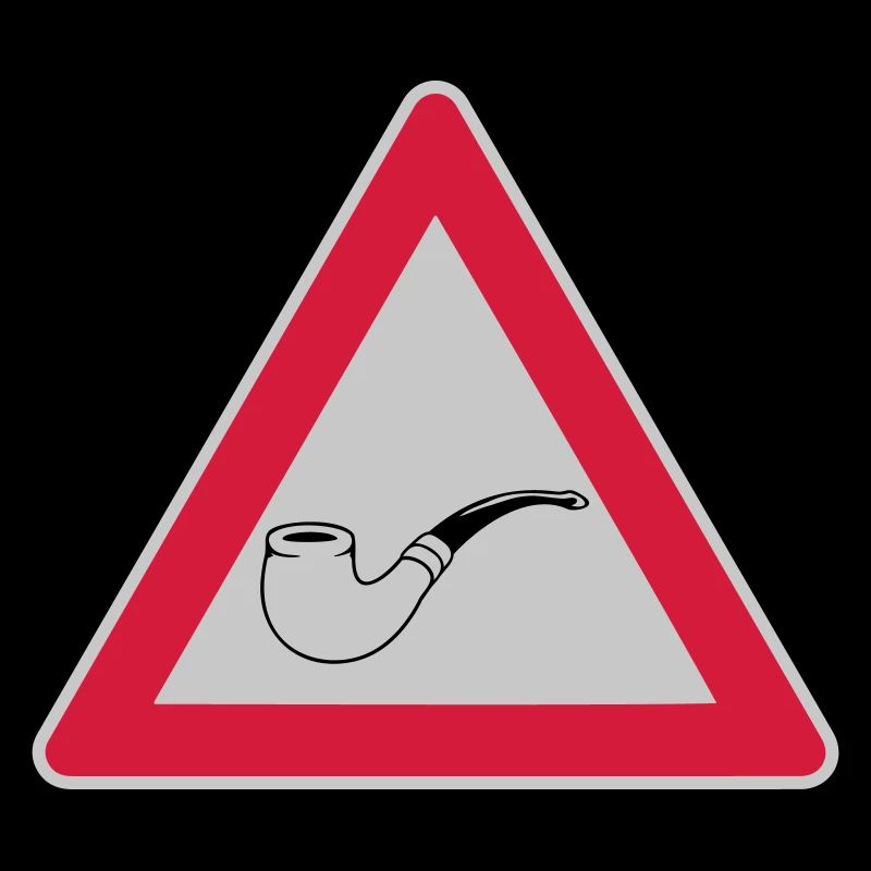 Schild Vorsicht Tabakpfeife