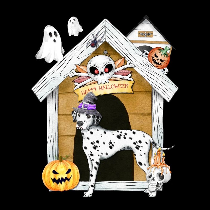 Halloween Dalmatien Chien Sorcière
