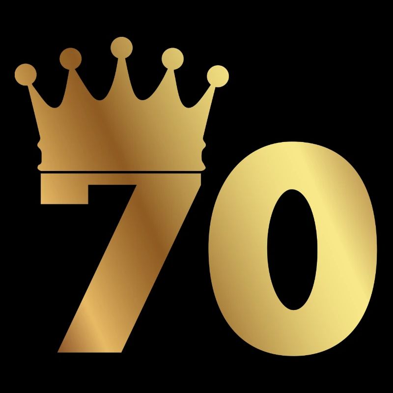70th birthday: 70 with crown