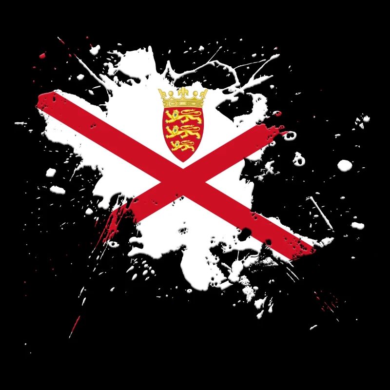 Jersey Flagge als Farbklecks
