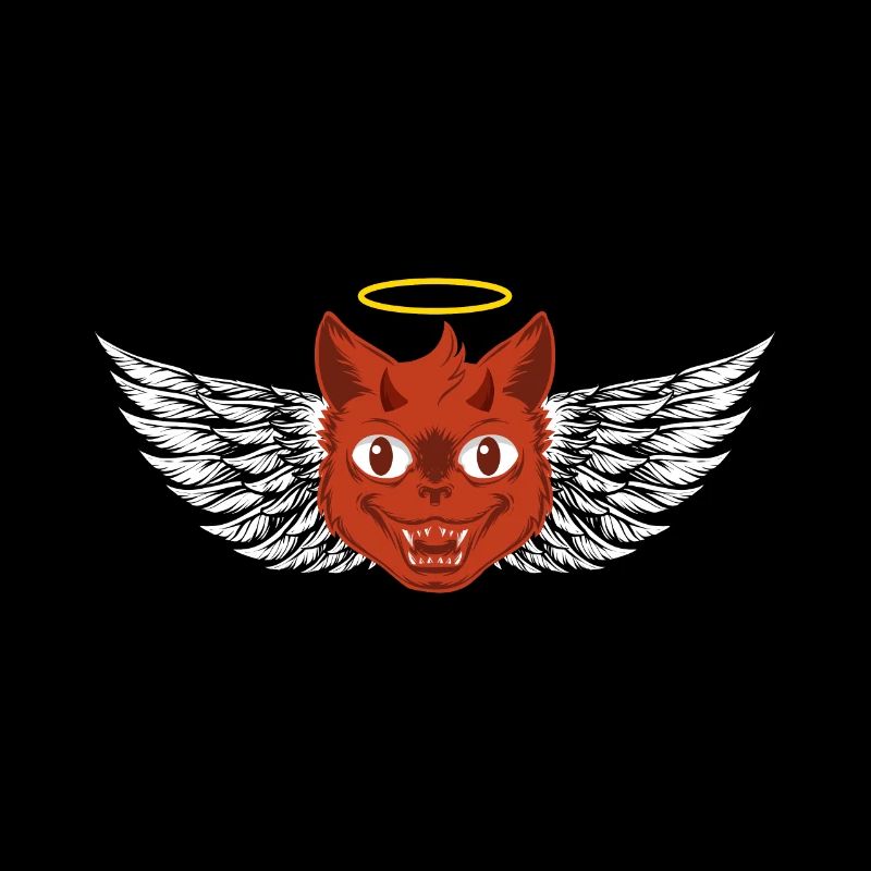 Ange et diable chat