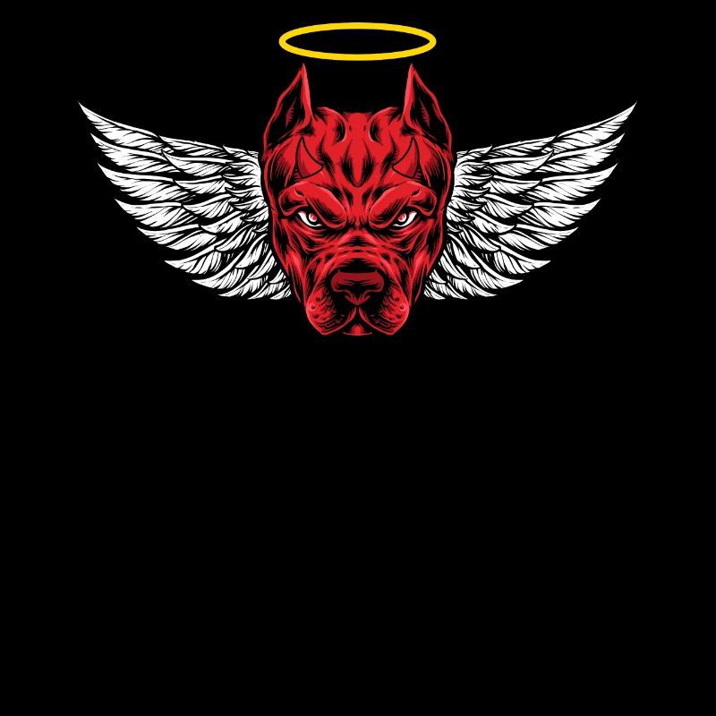 Angry Devil Pitbull Chien T-shirt