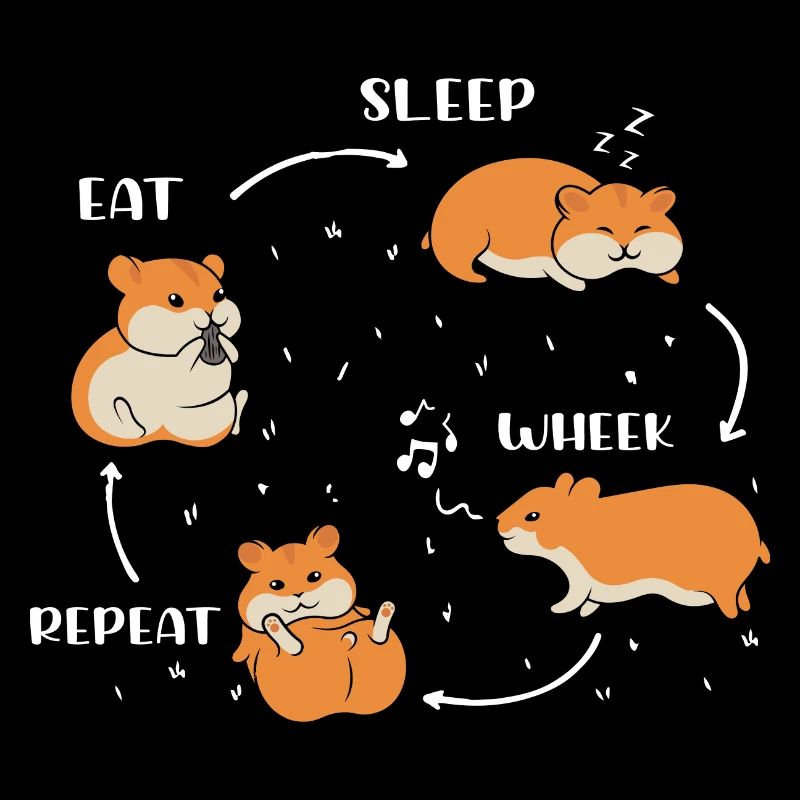 Mangez Sleep Wheek Repeat Hamster