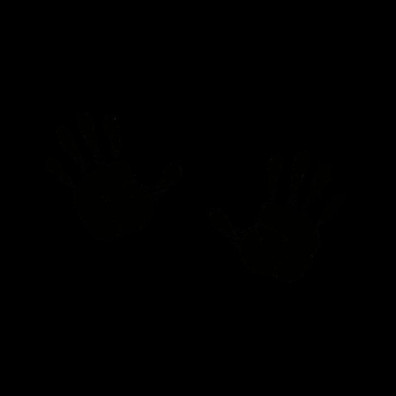 Schwarze Handabdrücke