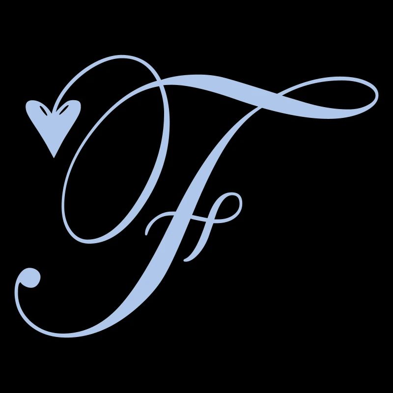 Monogramm F Herz Ranke