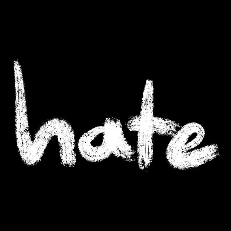 Hate Text white