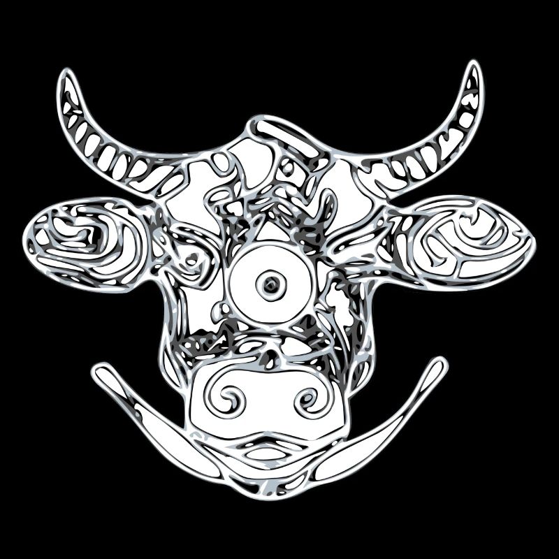 Zentangle cow's head