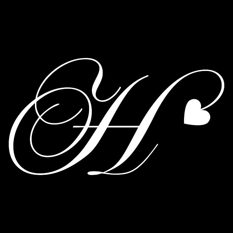 Buchstabe h Kalligraphie Herz