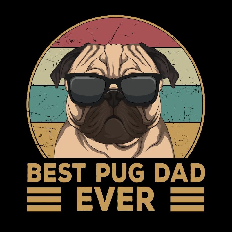 Best Pug Dad Ever Mops Hunde Papa Herrchen