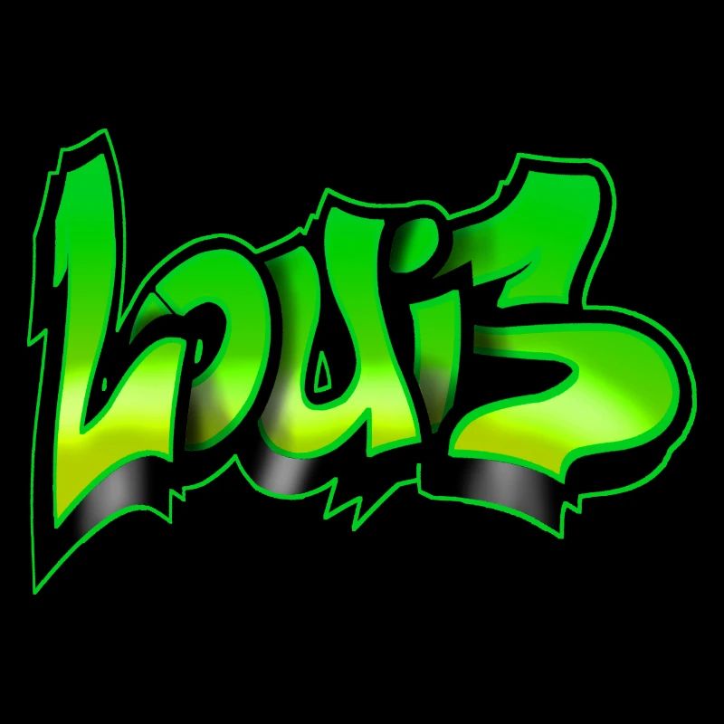 graffiti name prenom LOUIS VERT GREEN