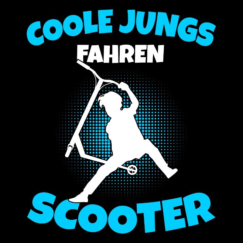 Coole Jungs fahren Scooter Stunt Roller