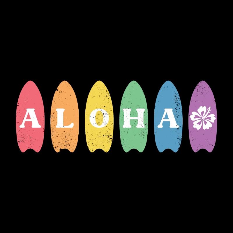 Rainbow Aloha Surfboard Hawaii Été