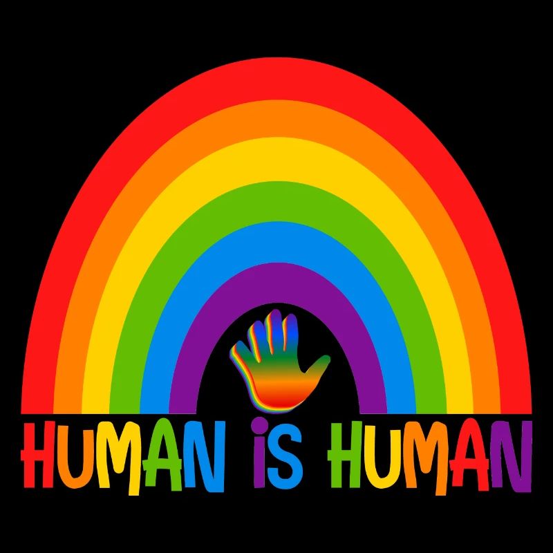 LGBTQ Human Is Human Design Regenbogenfarben