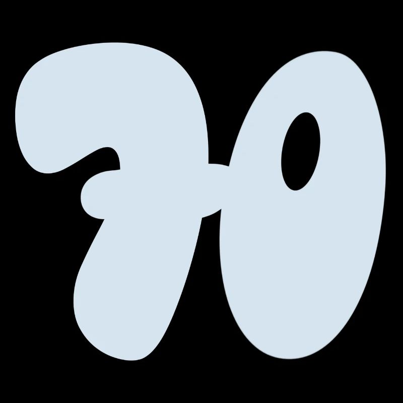 Number 70 pastel blue