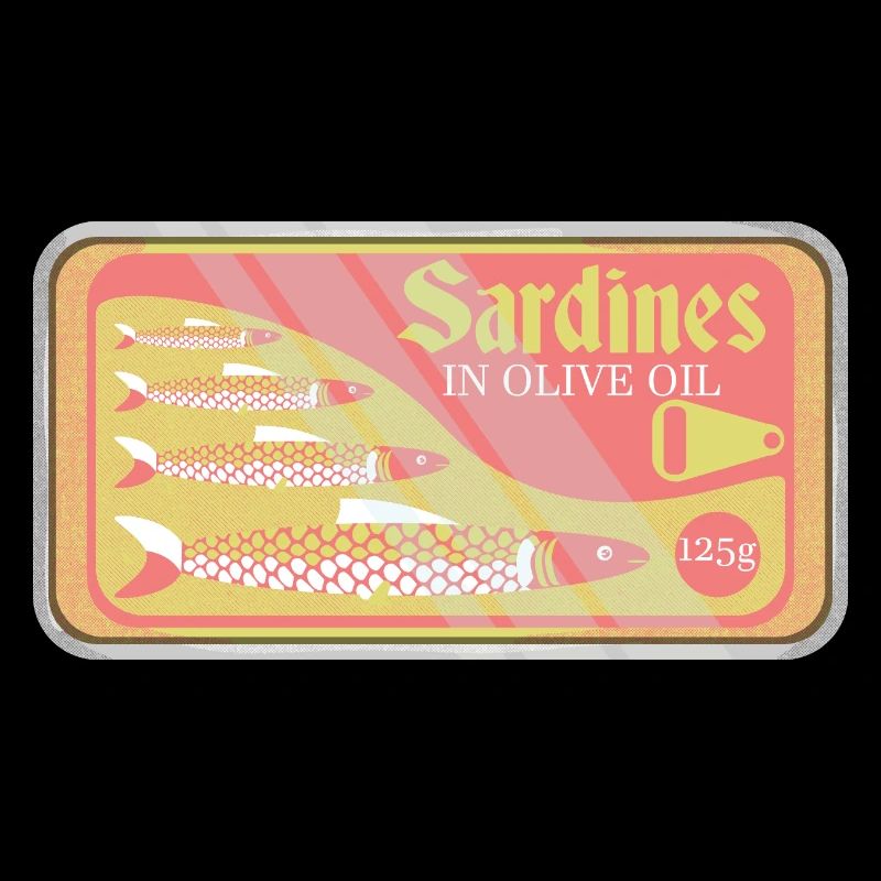 Sardines in a tin pop art