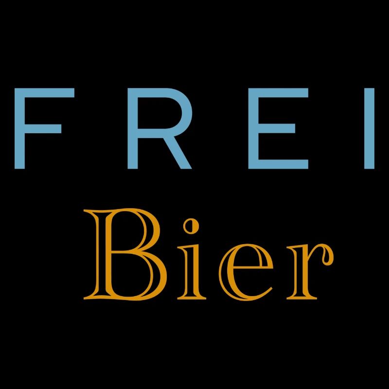 FREI Bier lichte schrift