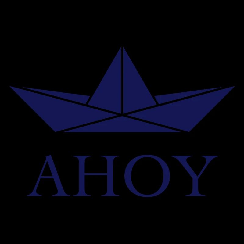 Ahoy (Papierschiffchen / Seemann / Gruß / Navy)