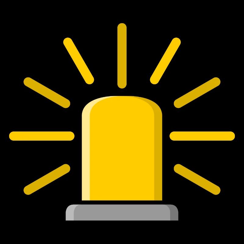 Sirene oder Alarm in gelb