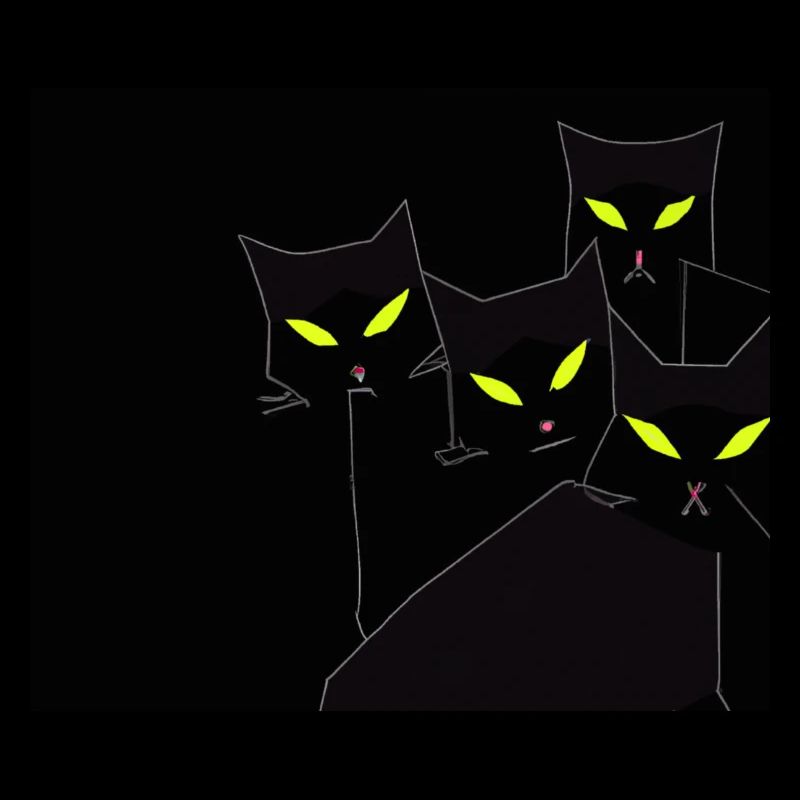 Chats noirs dans la nuit noire