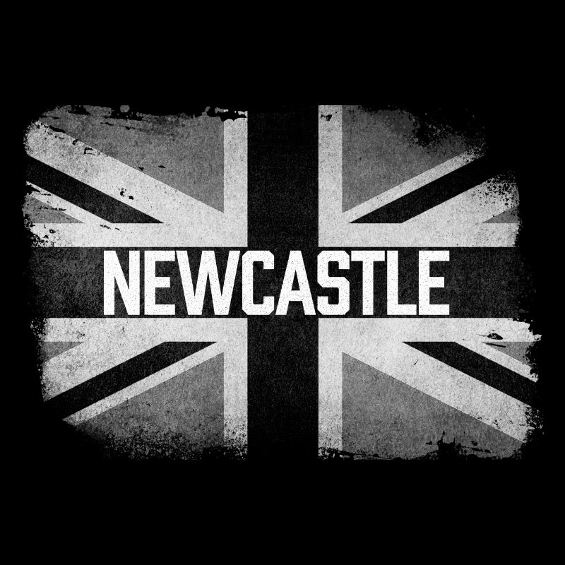 Newcastle | British UK Black & White Flag