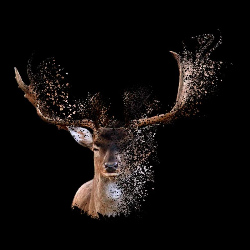 Cerf en bois de cerf