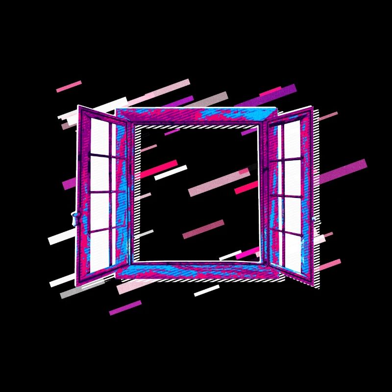 Window open 80s Retro Violet