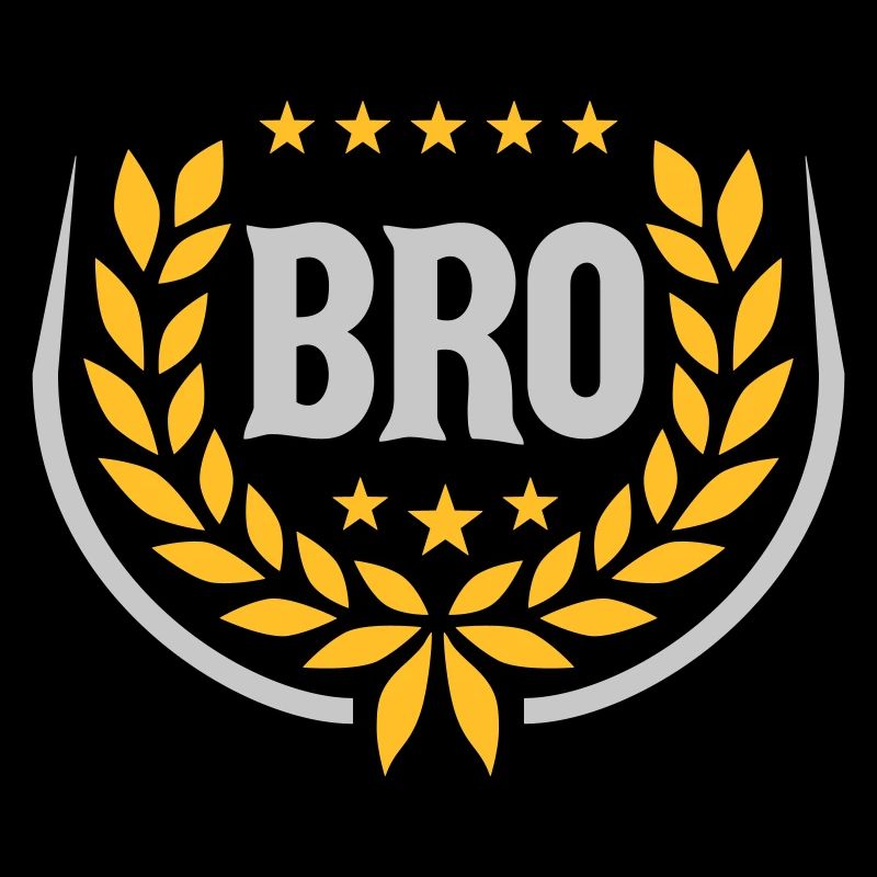 Laurel wreath Bro Text Logo