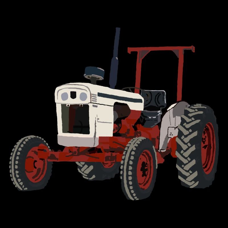 Weisser Traktor
