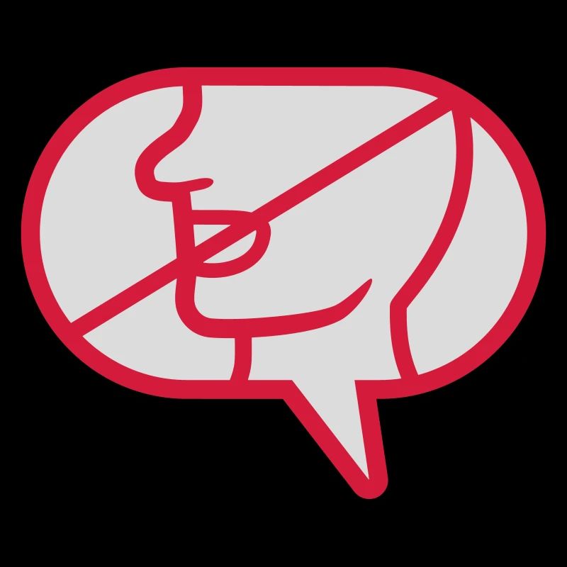 Do not communicate icon speech bubble